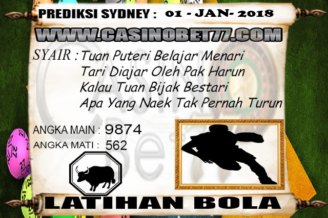 PREDIKSI TOGEL SYDNEY HARI SENIN 01 - JANUARI - 2018