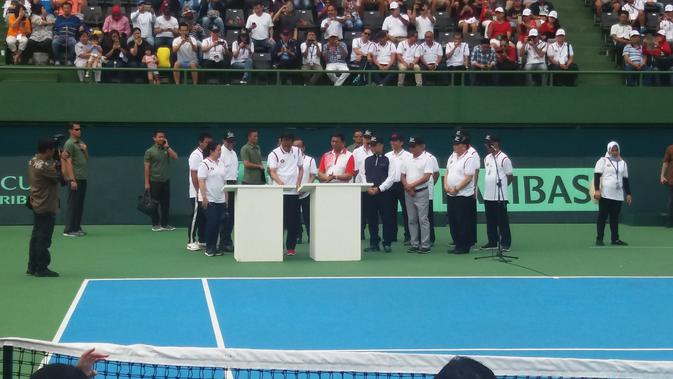 Presiden Jokowi Meresmikan Lapangan Tenis Di Gelora Bung Karno