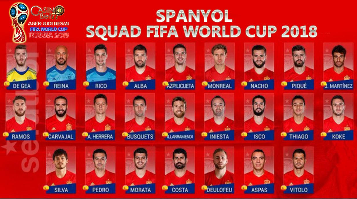 Profil Data Pemain Timnas Spanyol Piala Dunia 2018