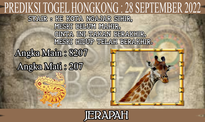 PREDIKSI TOGEL HONGKONG HARI RABU : 28 SEPTEMBER 2022