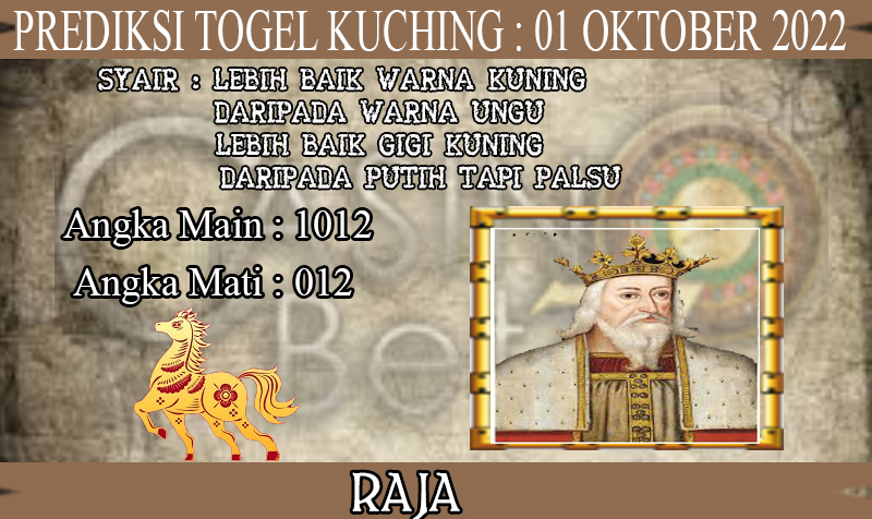 PREDIKSI TOGEL KUCHING HARI SABTU : 01 OKTOBER 2022