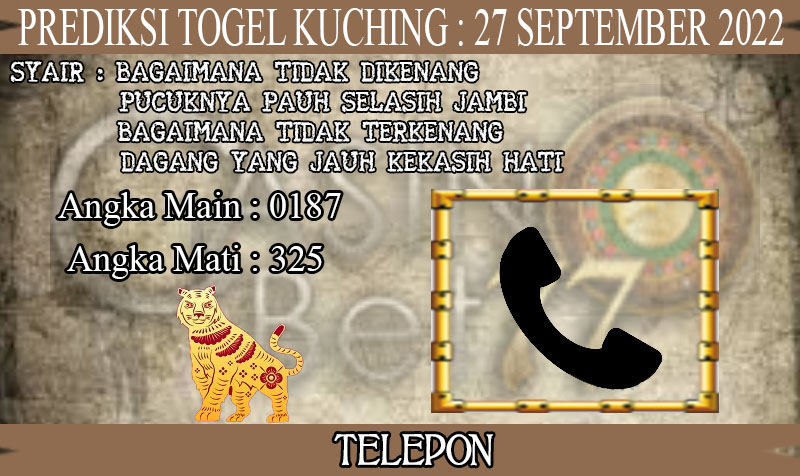 PREDIKSI TOGEL KUCHING HARI SELASA : 27 SEPTEMBER 2022