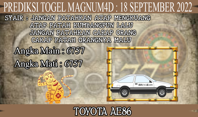 PREDIKSI TOGEL MAGNUM4D HARI MINGGU : 18 SEPTEMBER 2022