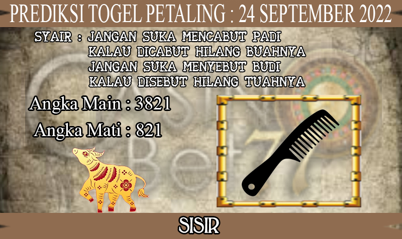 PREDIKSI TOGEL PETALING HARI SABTU : 24 SEPTEMBER 2022