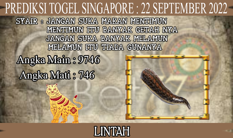 PREDIKSI TOGEL SINGAPORE HARI KAMIS : 22 SEPTEMBER 2022