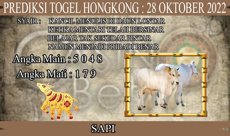 PREDIKSI TOGEL HONGKONG HARI JUMAT : 28 OKTOBER 2022