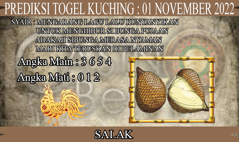 PREDIKSI TOGEL KUCHING HARI SELASA : 01 NOVEMBER 2022