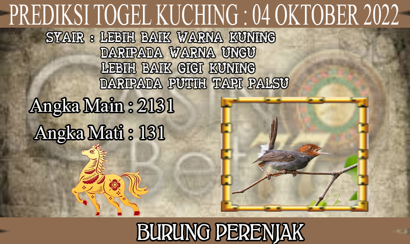 PREDIKSI TOGEL KUCHING HARI SELASA : 04 OKTOBER 2022