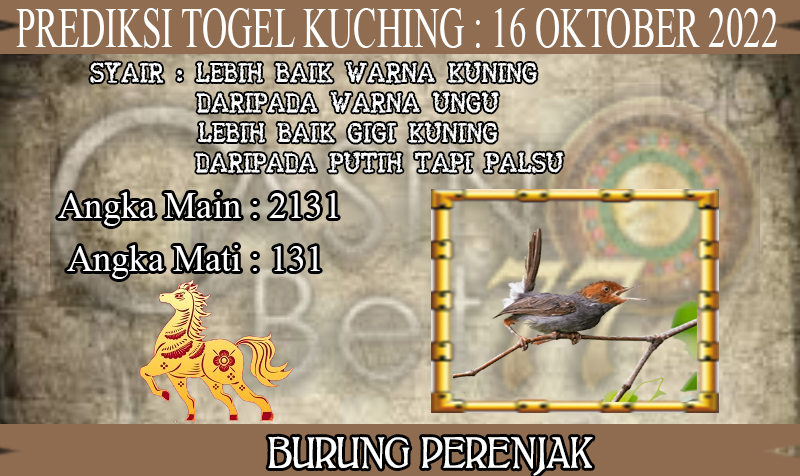 PREDIKSI TOGEL KUCHING HARI MINGGU : 16 OKTOBER 2022