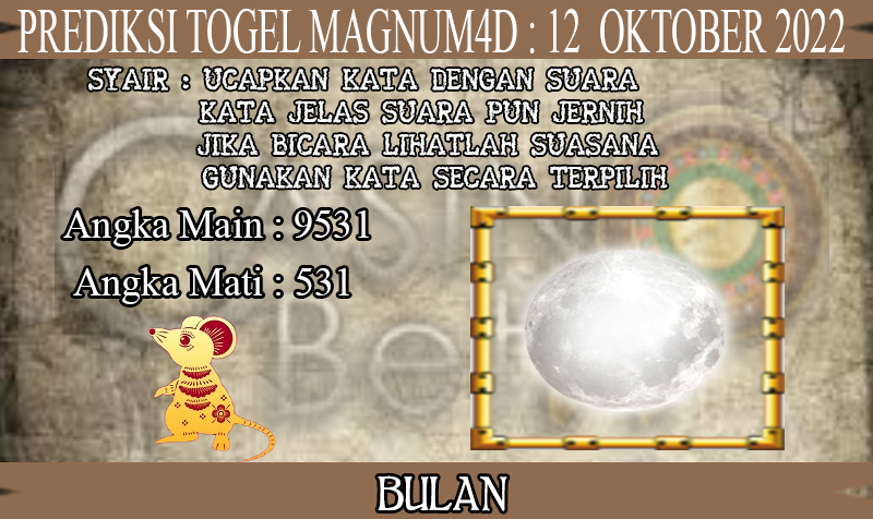 PREDIKSI TOGEL MAGNUM4D HARI RABU : 12 OKTOBER 2022