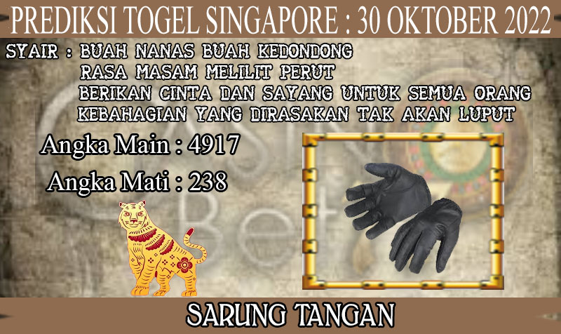 PREDIKSI TOGEL SINGAPORE HARI MINGGU : 30 OKTOBER 2022