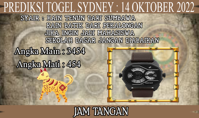 PREDIKSI TOGEL SYDNEY HARI JUMAT : 14 OKTOBER 2022