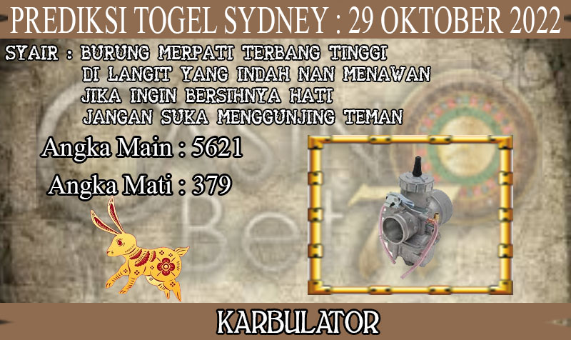 PREDIKSI TOGEL SYDNEY HARI SABTU : 29 OKTOBER 2022