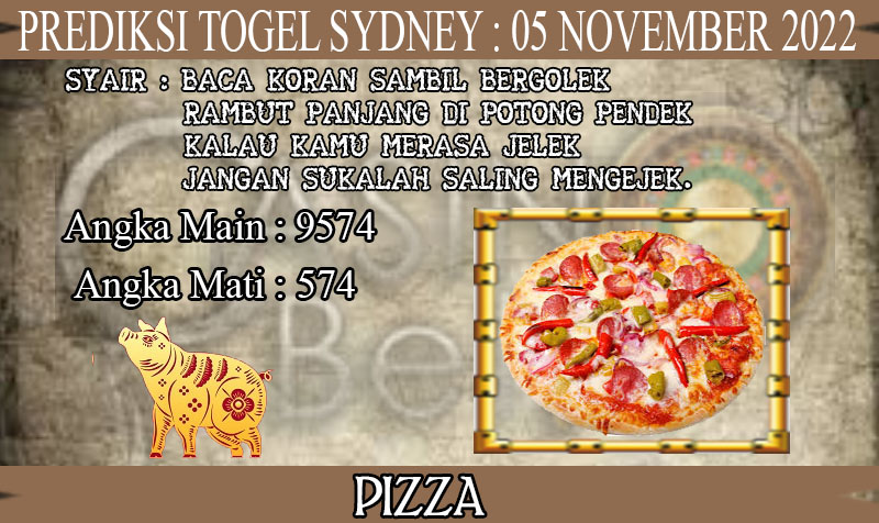 PREDIKSI TOGEL SYDNEY HARI SABTU : 05 NOVEMBER 2022