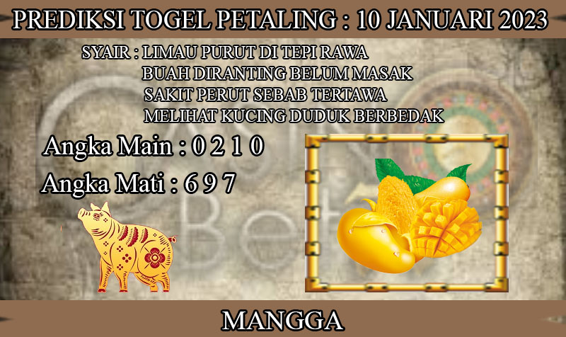 PREDIKSI TOGEL PETALING HARI SELASA : 10 JANUARI 2023