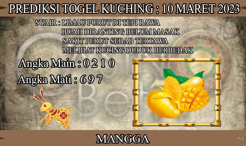 PREDIKSI TOGEL KUCHING HARI JUMAT : 10 MARET 2023