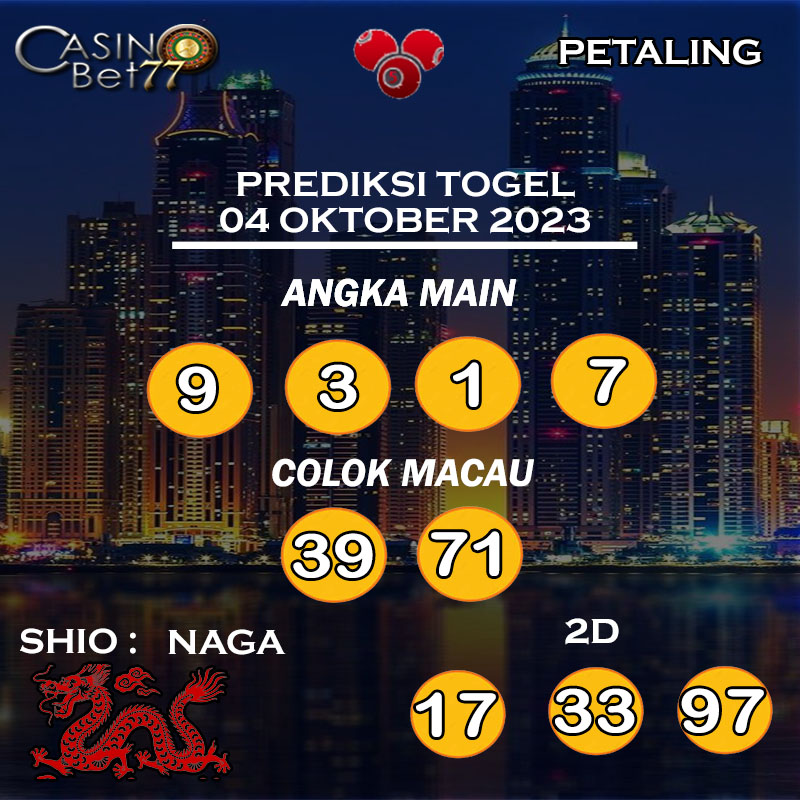 PREDIKSI TOGEL PETALING HARI RABU : 04 OKTOBER 2023