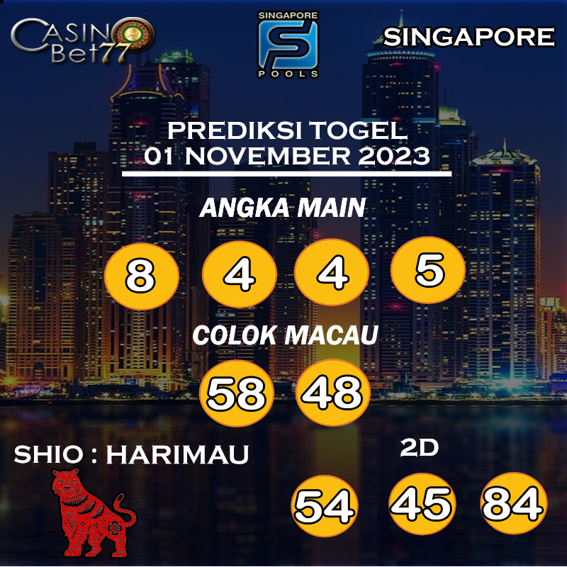 PREDIKSI TOGEL SINGAPORE HARI RABU : 1 NOVEMBER 2023