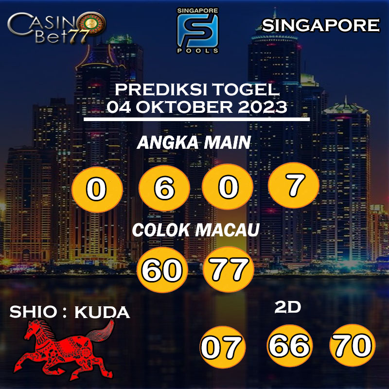 PREDIKSI TOGEL SINGAPORE HARI RABU : 04 OKTOBER 2023