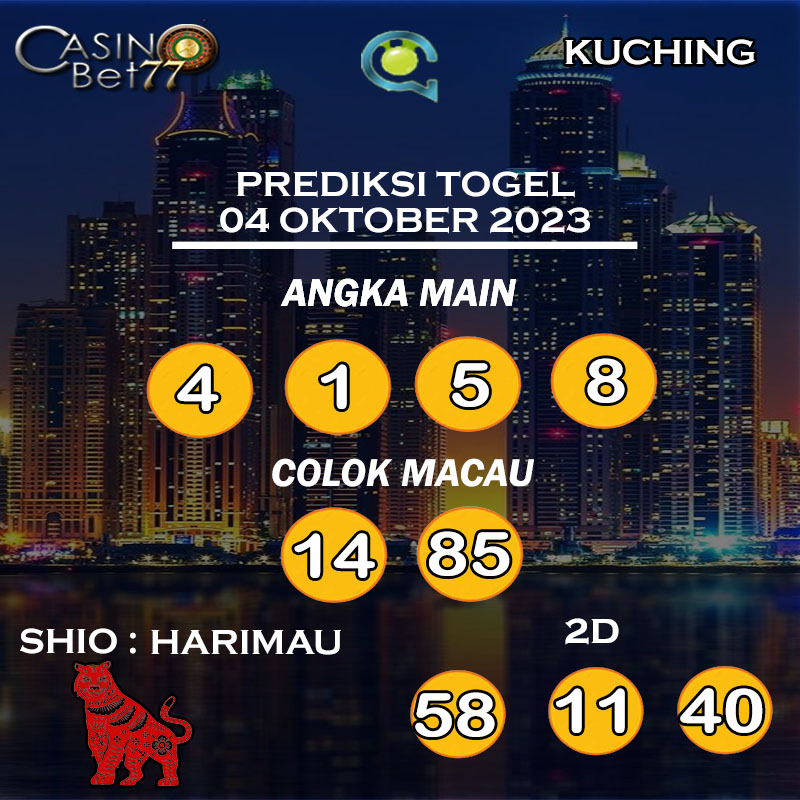 PREDIKSI TOGEL KUCHING HARI RABU : 04 OKTOBER 2023