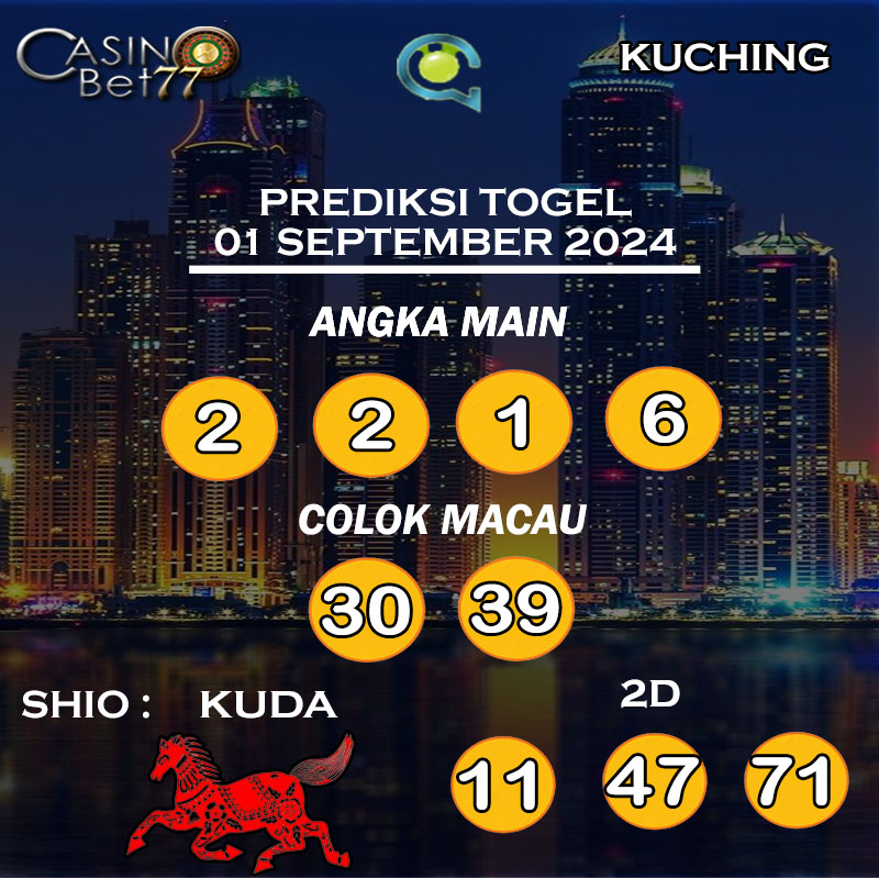 PREDIKSI TOGEL KUCHING HARI MINGGU : 01 SEPTEMBER 2024