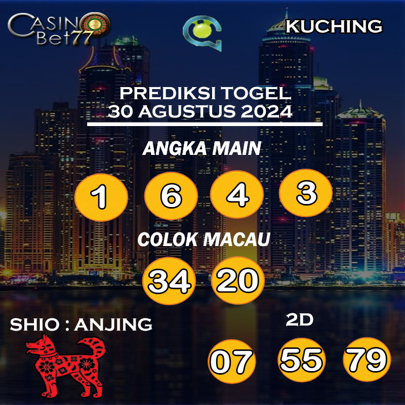 PREDIKSI TOGEL KUCHING HARI JUMAT : 30 AGUSTUS 2024