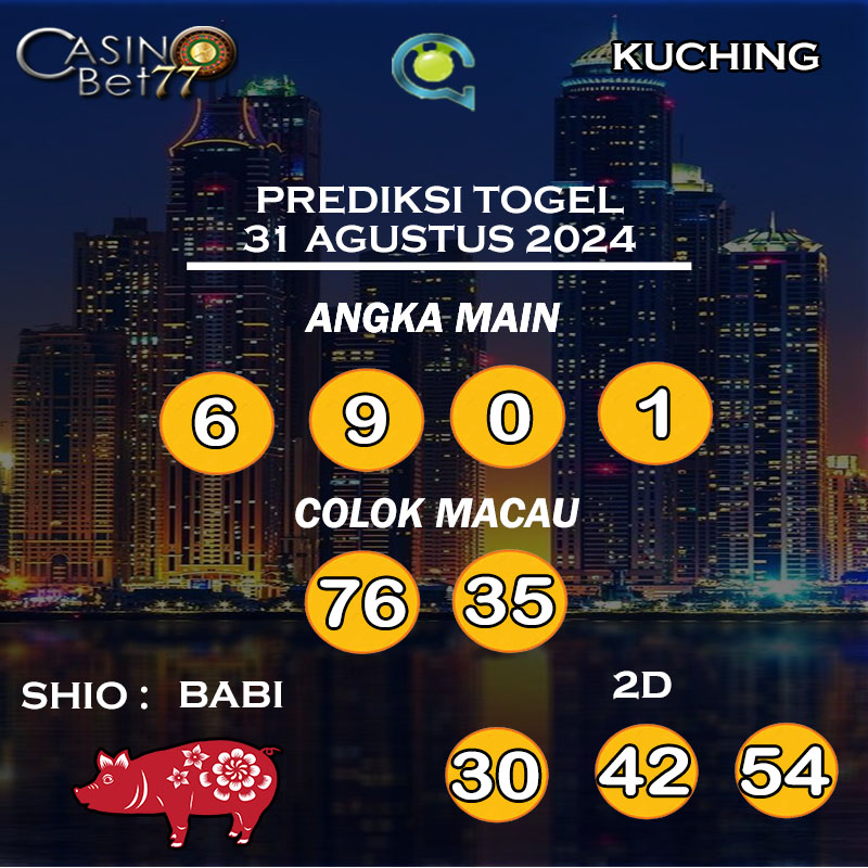 PREDIKSI TOGEL KUCHING HARI SABTU : 31 AGUSTUS 2024