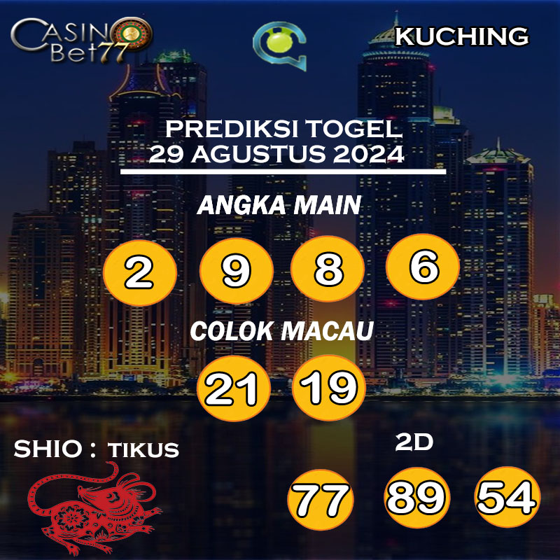 PREDIKSI TOGEL KUCHING HARI KAMIS : 29 AGUSTUS 2024