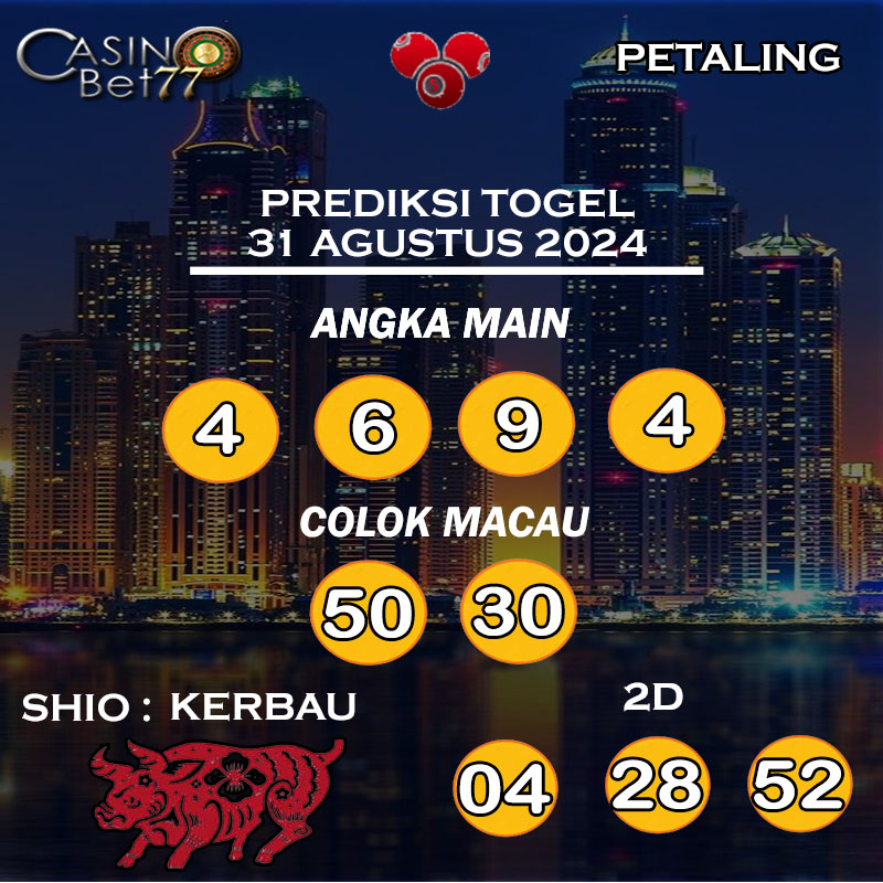 PREDIKSI TOGEL PETALING HARI SABTU : 31 AGUSTUS 2024