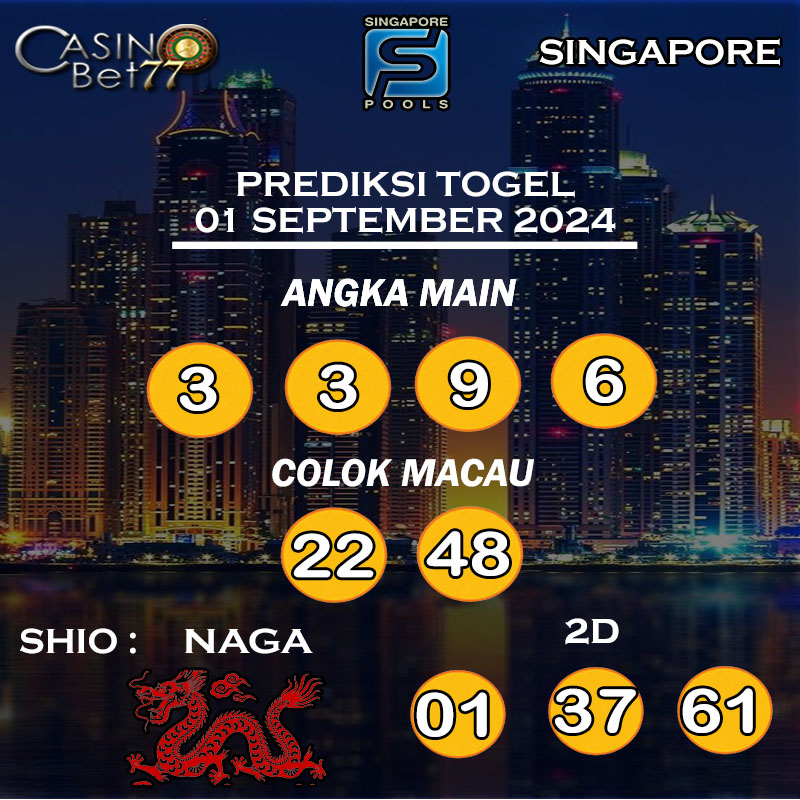 PREDIKSI TOGEL SINGAPORE HARI MINGGU : 01 SEPTEMBER 2024