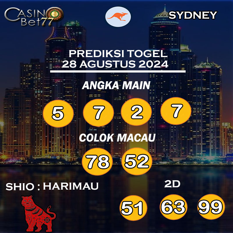 PREDIKSI TOGEL SYDNEY HARI RABU : 28 AGUSTUS 2024