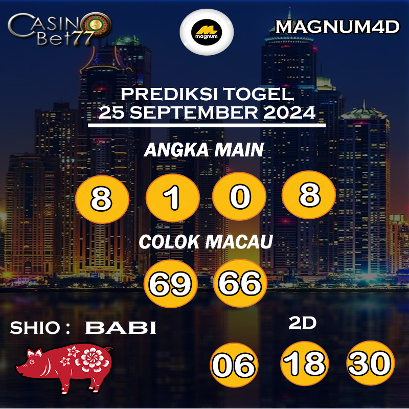 PREDIKSI TOGEL MAGNUM4D HARI RABU : 25 SEPTEMBER 2024