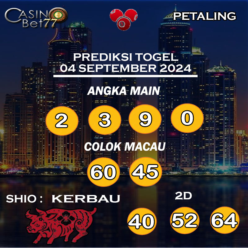 PREDIKSI TOGEL PETALING HARI RABU : 04 SEPTEMBER 2024