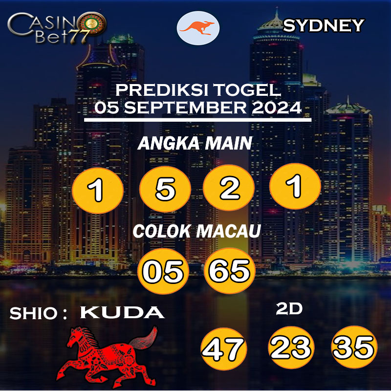 PREDIKSI TOGEL SYDNEY HARI KAMIS : 05 SEPTEMBER 2024