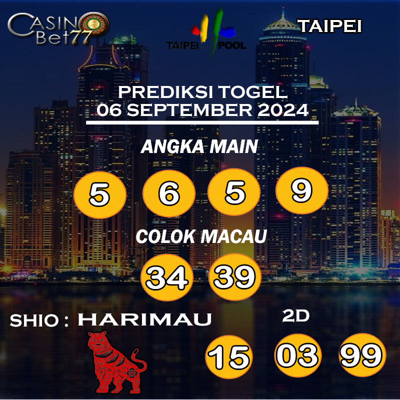 PREDIKSI TOGEL TAIPEI HARI JUMAT : 06 SEPTEMBER 2024