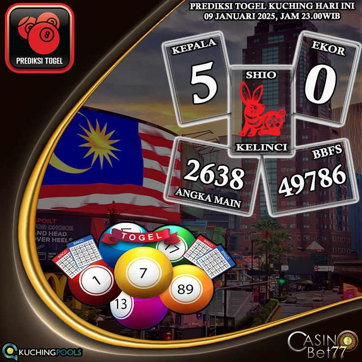 PREDIKSI TOGEL KUCHING HARI KAMIS : 09 JANUARI 2025