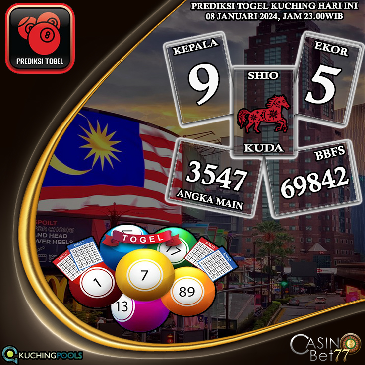 PREDIKSI TOGEL KUCHING HARI RABU : 08 JANUARI 2025