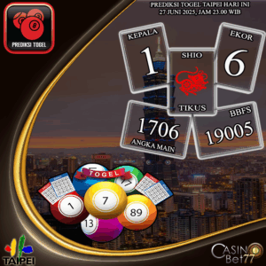 PREDIKSI TOGEL TAIPEI HARI KAMIS : 26 JUNI 2025
