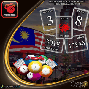 PREDIKSI TOGEL KUCHING HARI RABU : 30 JULI 2025