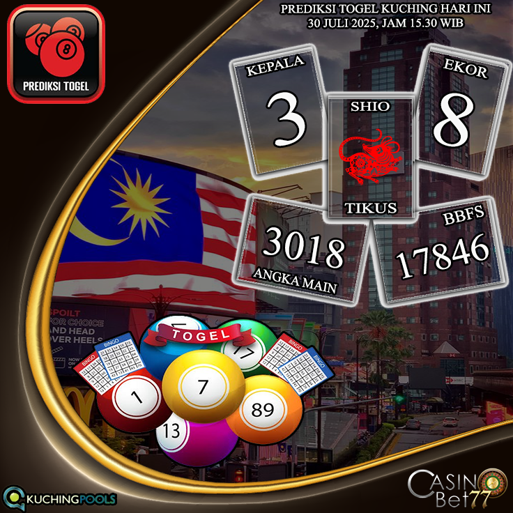 PREDIKSI TOGEL KUCHING HARI RABU : 30 JULI 2025