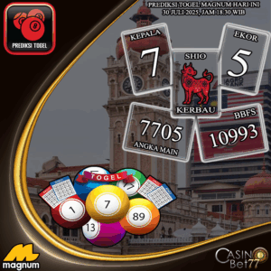 PREDIKSI TOGEL MAGNUM4D HARI RABU : 30 JULI 2025