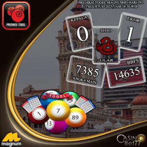 PREDIKSI TOGEL MAGNUM4D HARI RABU : 13 AGUSTUS 2025