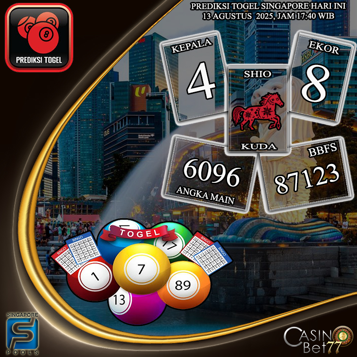 PREDIKSI TOGEL SINGAPORE HARI RABU : 13 AGUSTUS 2025